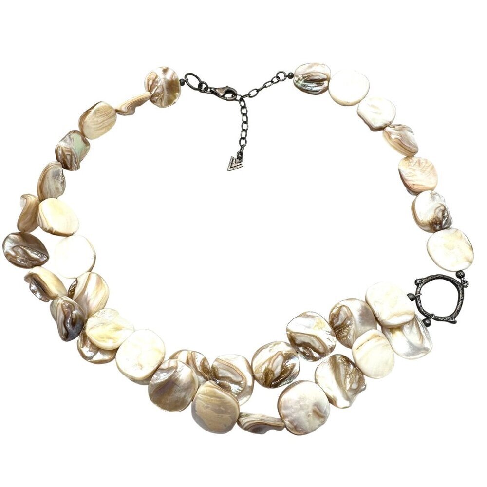 Retired Silpada MOP Mother of Pearl 925 Sterling Silver Necklace 18-20" N1825